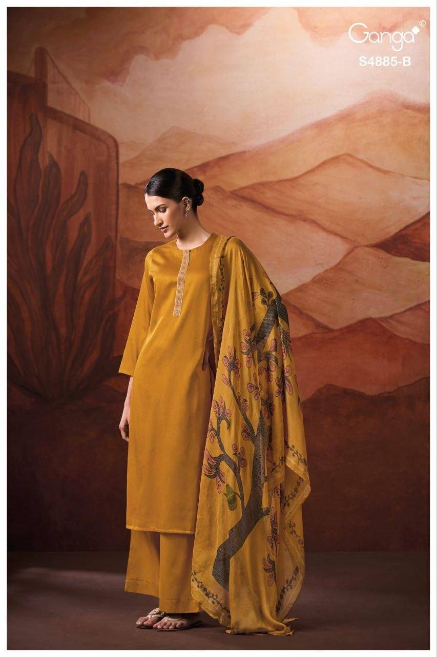 LVESSA 4885 By Ganga Fashion Stylish Beautiful Colourful Cotton Dresses At Wholesale Price